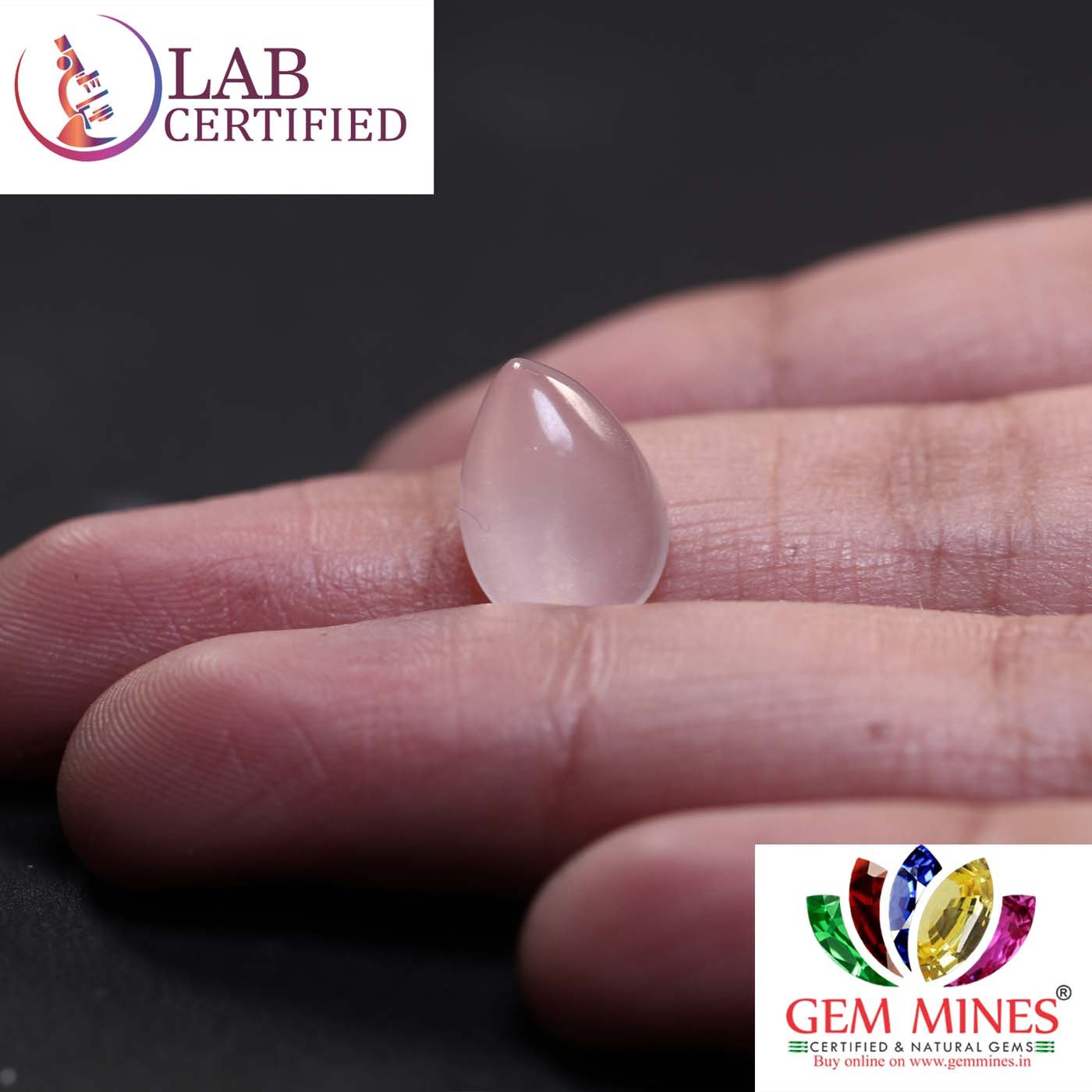 NRQ227 3 Rose Quartz 4.36 Ct.