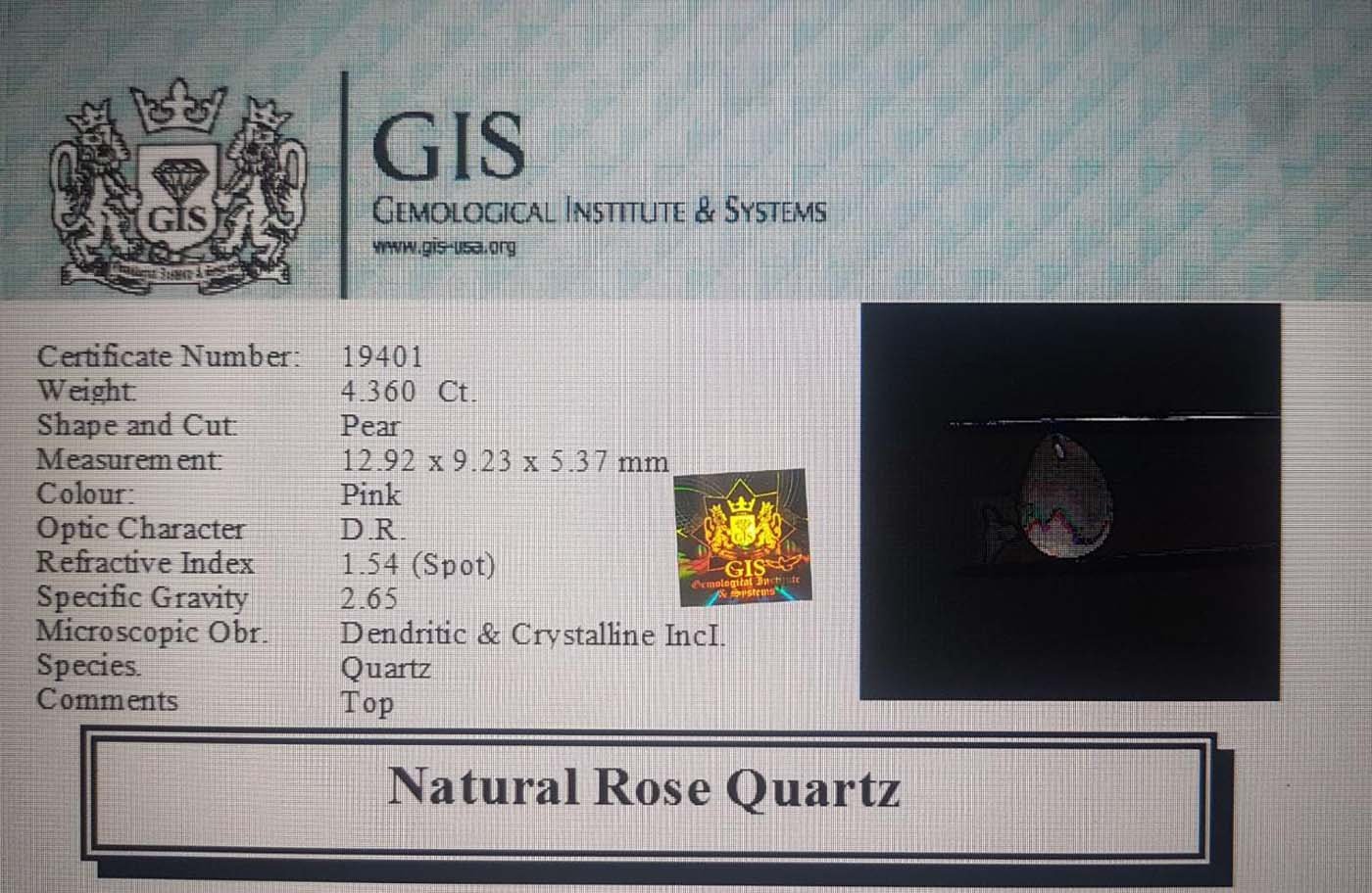 NRQ227 4 Rose Quartz 4.36 Ct.