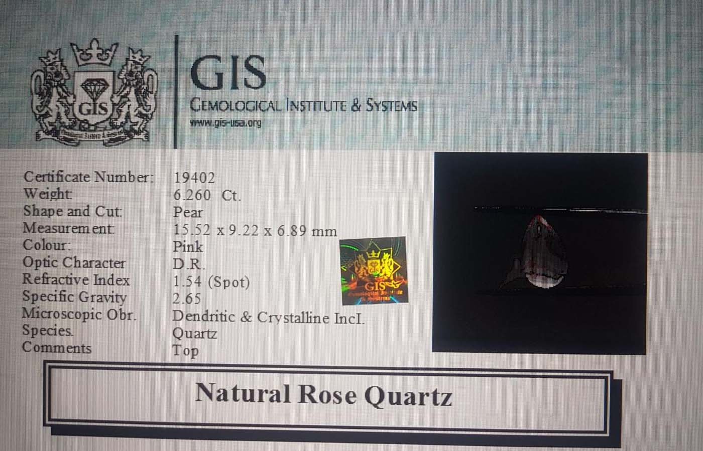 NRQ228 4 Rose Quartz 6.26 Ct.
