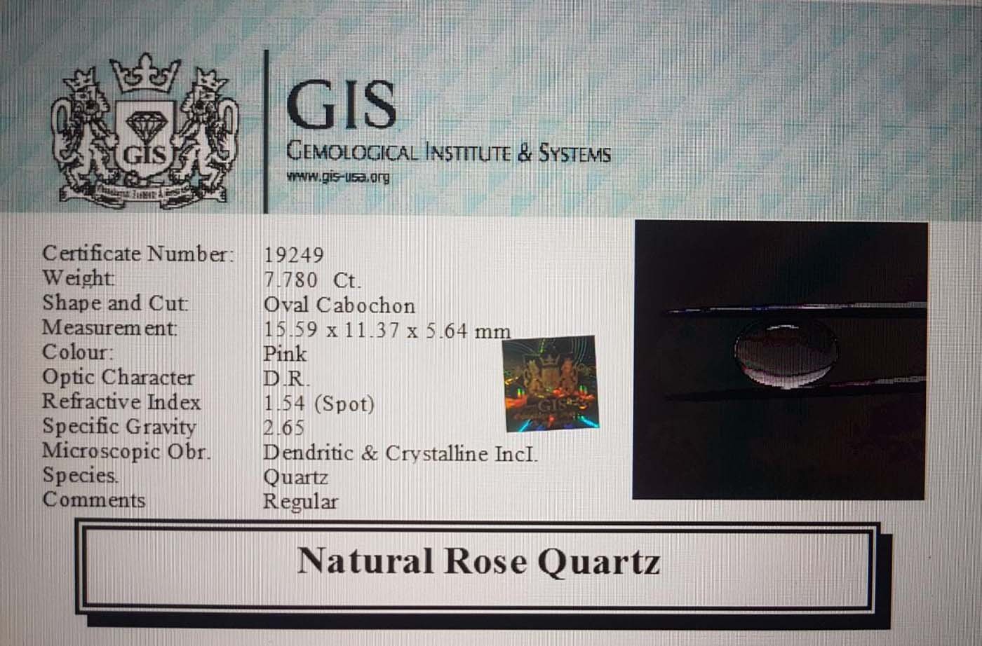 NRQ75 4 Rose Quartz 7.78 Ct.