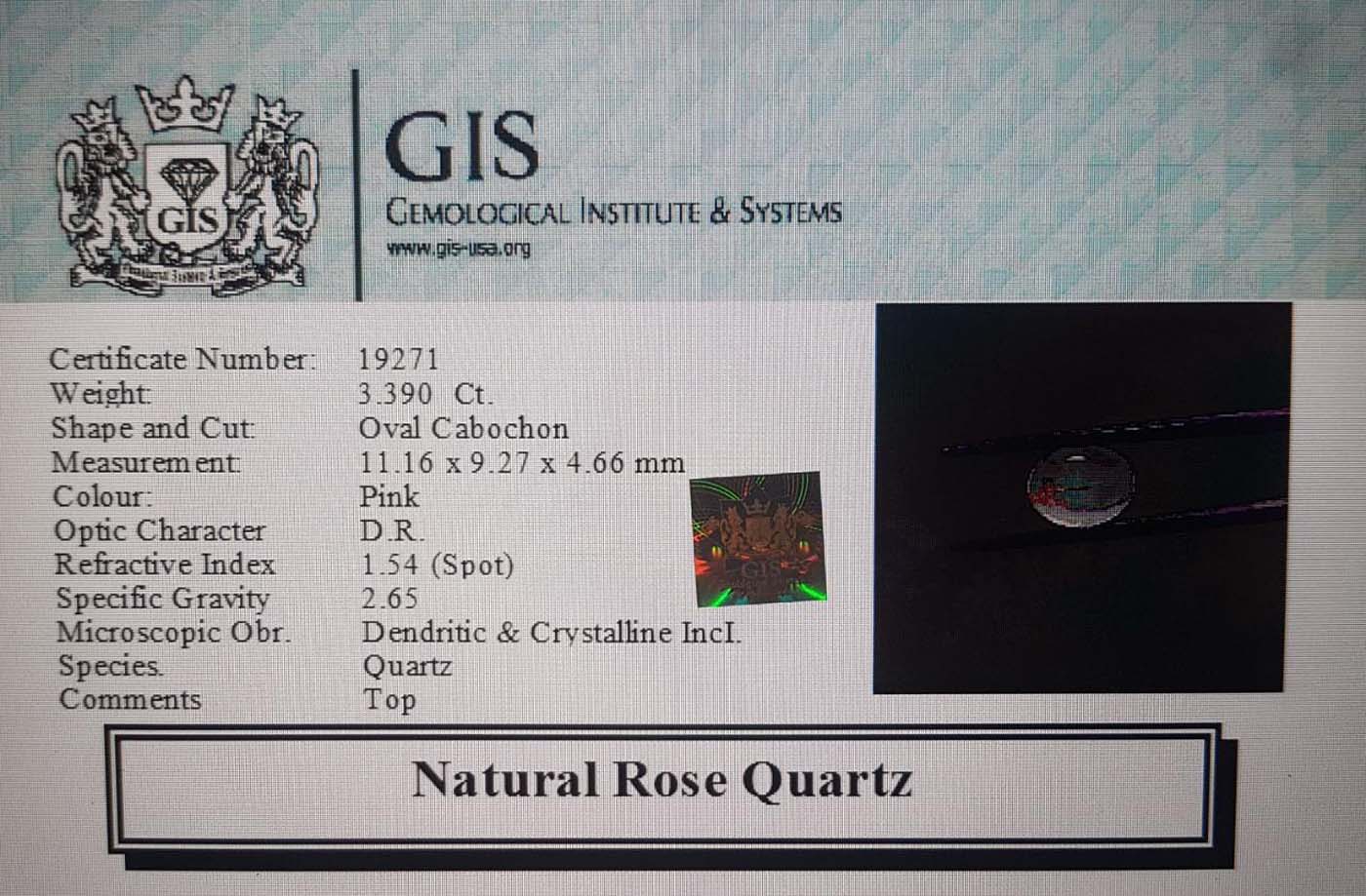 Rose Quartz 3.39 Ct.