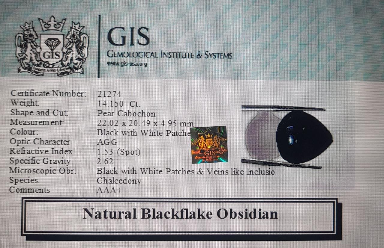 OBS113 4 Obsidian 14.15 Ct.