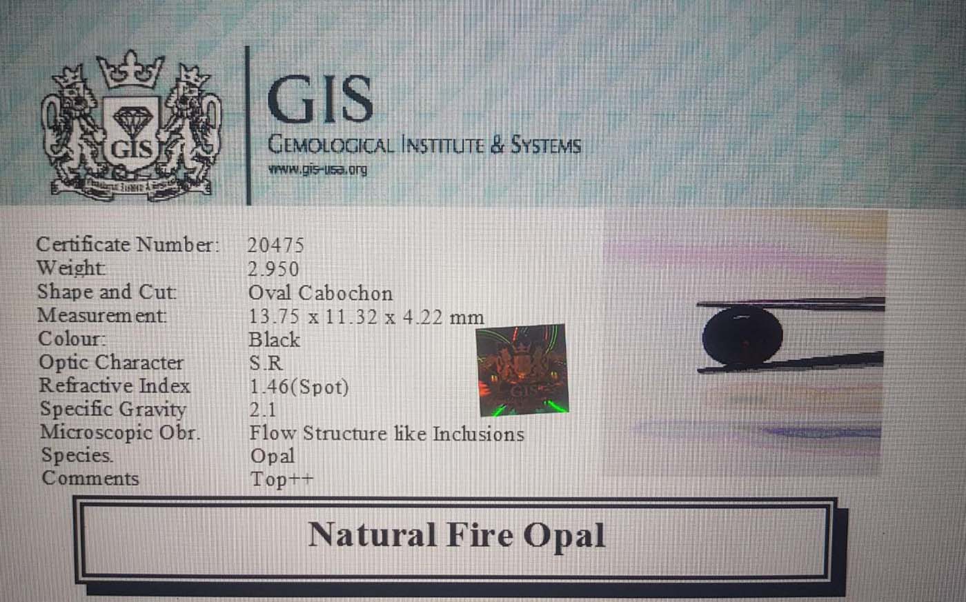 Fire Opal 2.95 Ct.