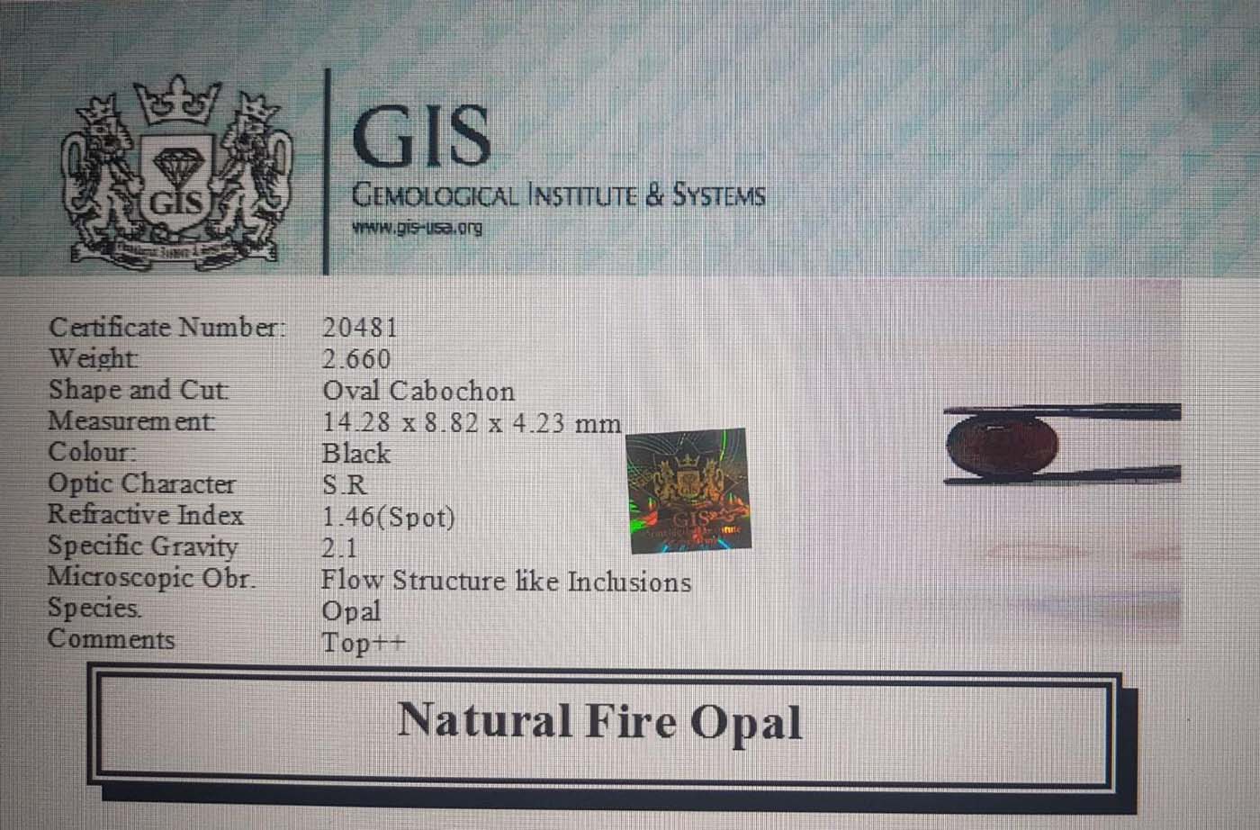 Fire Opal 2.66 Ct.