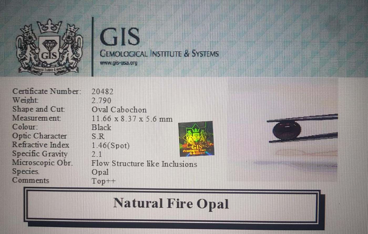 Fire Opal 2.79 Ct.