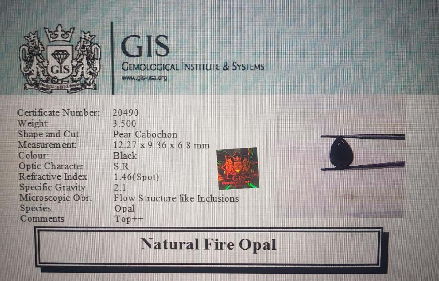 Fire Opal 3.5 Ct.