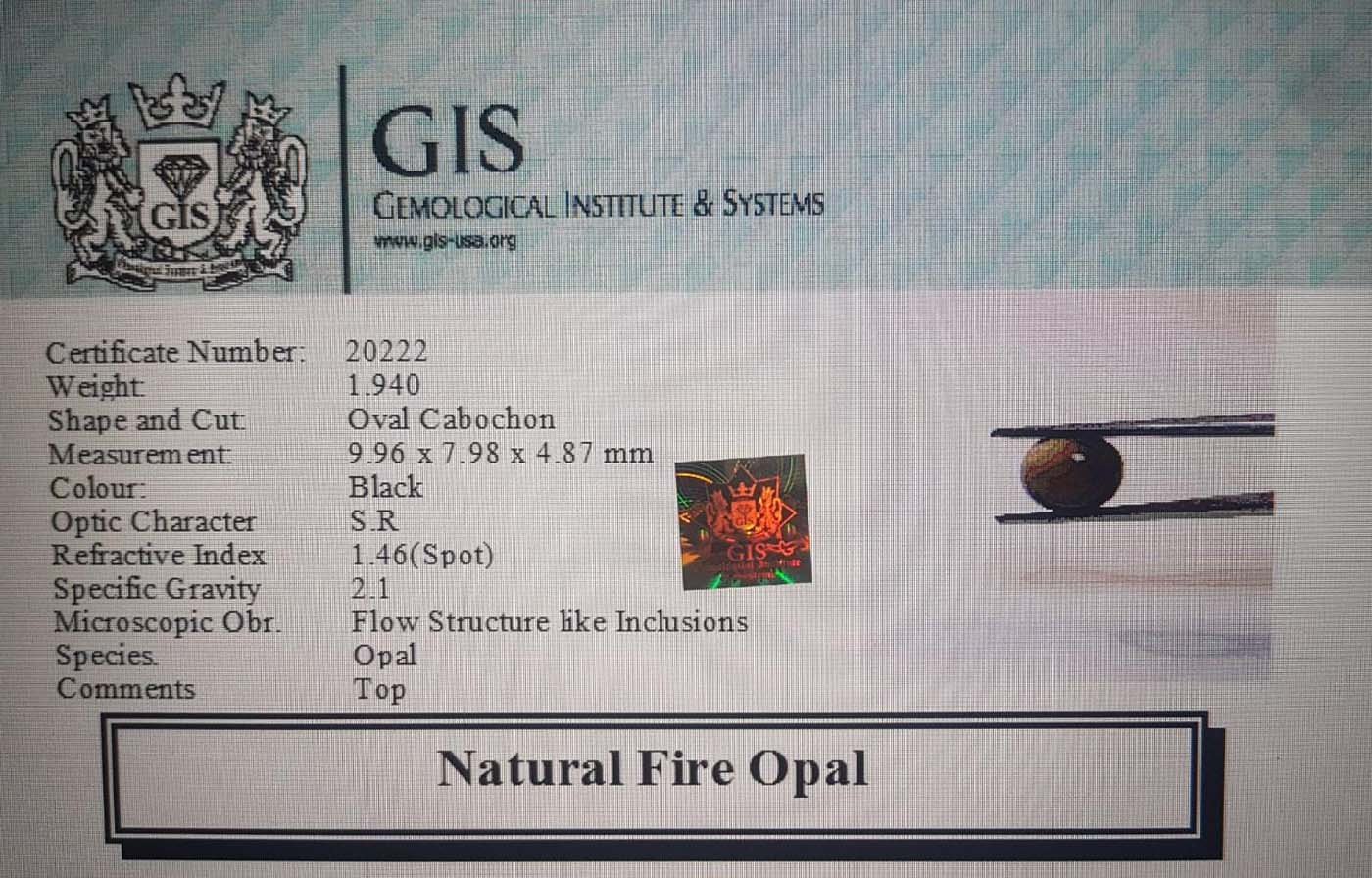 OPL4352 4 Fire Opal 1.94 Ct.