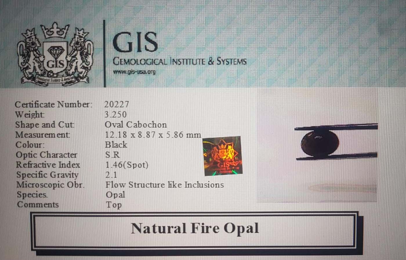 OPL4357 4 Fire Opal 3.25 Ct.