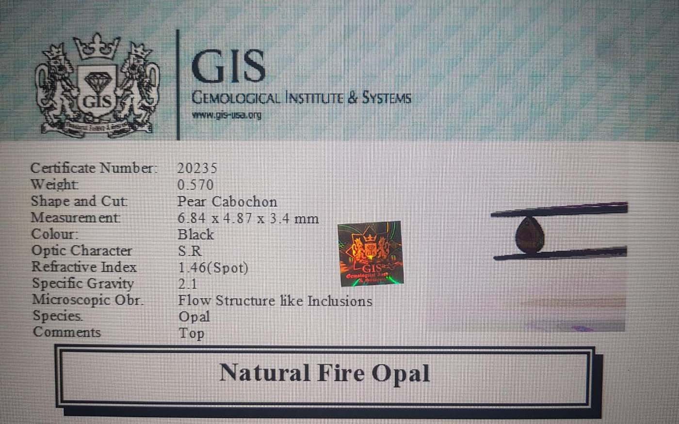 OPL4365 4 Fire Opal 0.57 Ct.