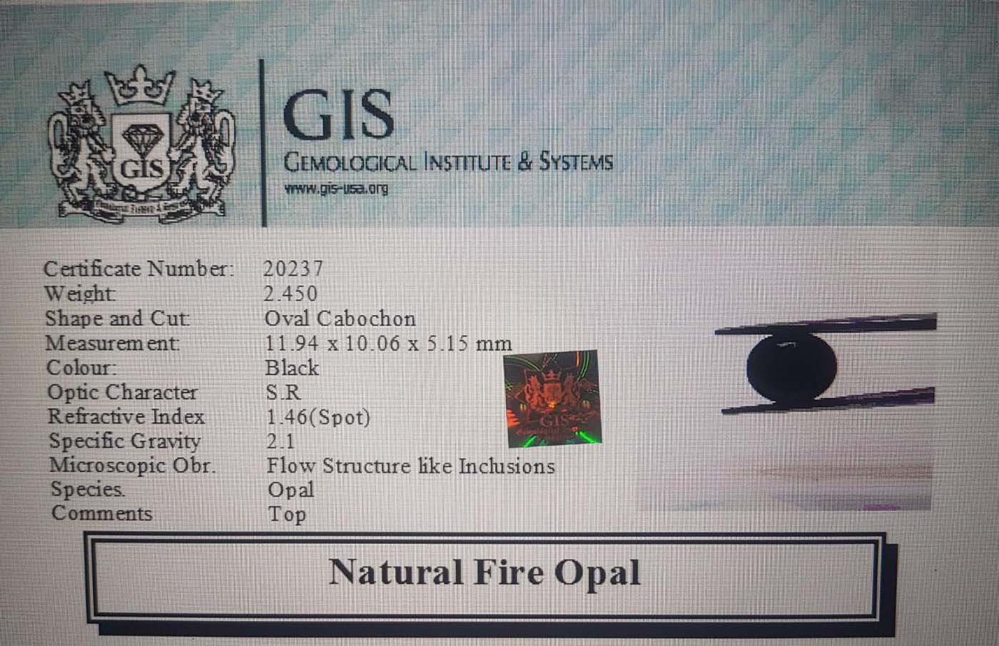 OPL4367 4 Fire Opal 2.45 Ct.