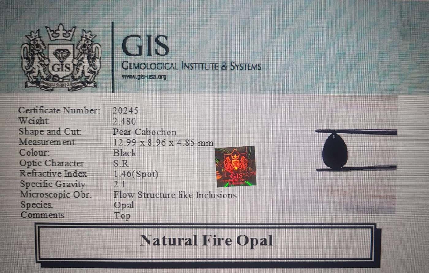OPL4375 4 Fire Opal 2.48 Ct.