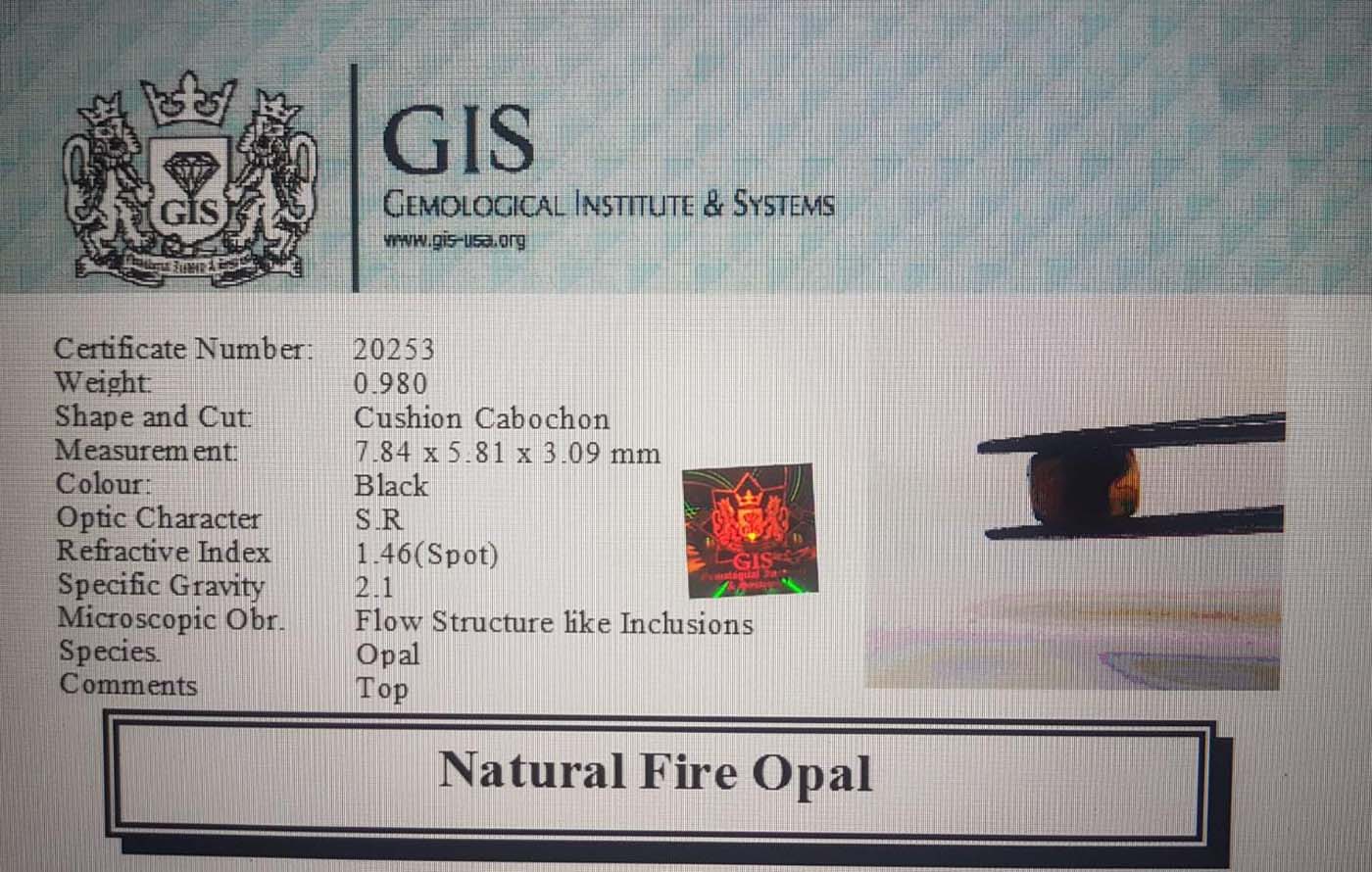 Fire Opal 0.98 Ct.