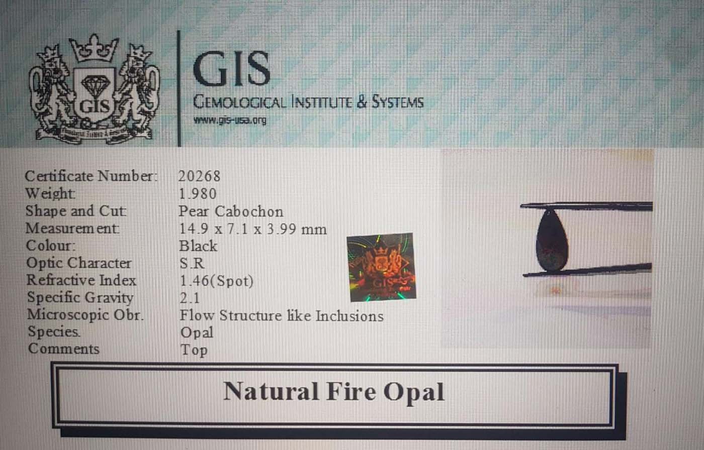 Fire Opal 1.98 Ct.