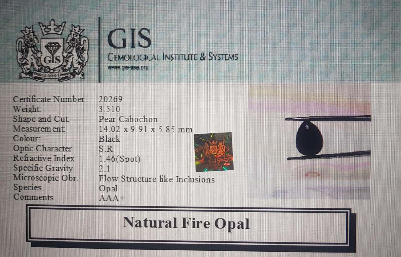Fire Opal 3.51 Ct.