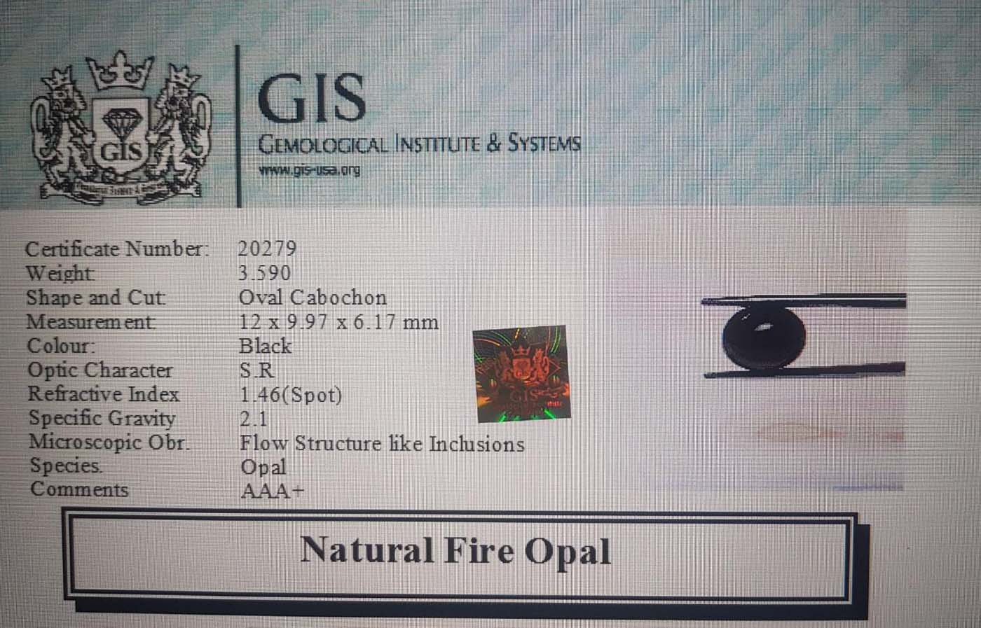 OPL4409 4 Fire Opal 3.59 Ct.