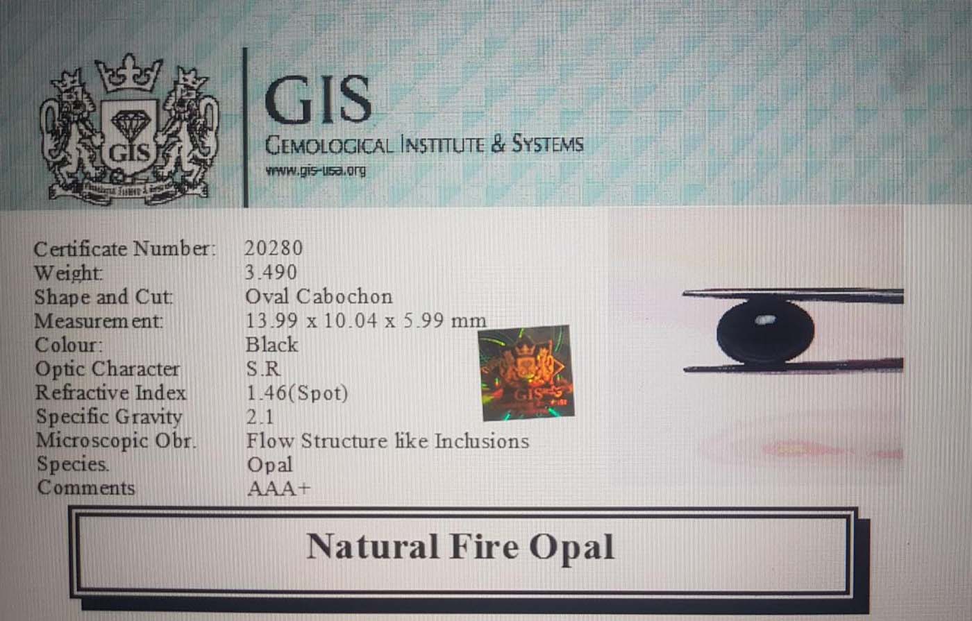 Fire Opal 3.49 Ct.