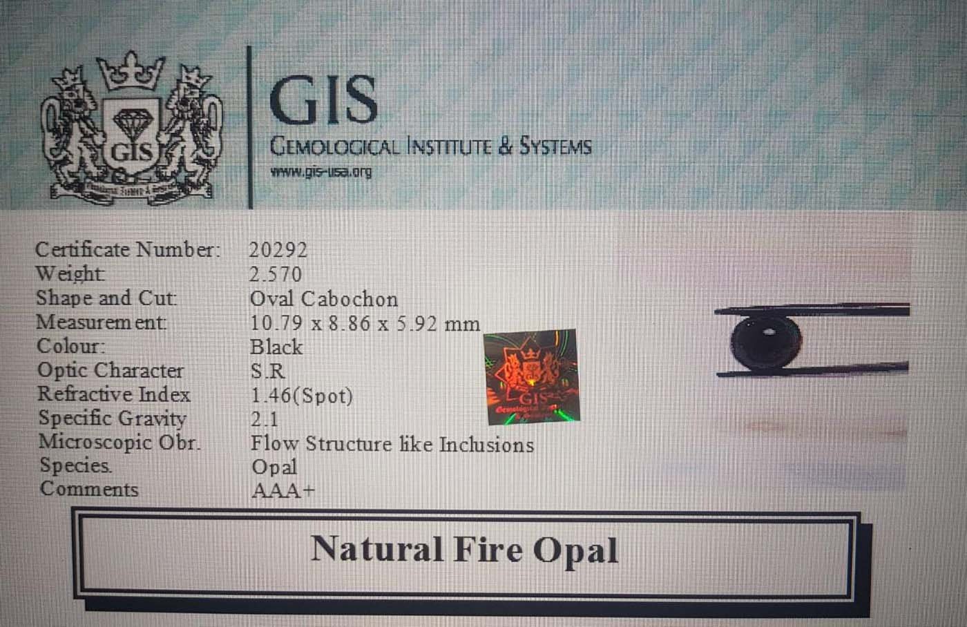OPL4422 4 Fire Opal 2.57 Ct.