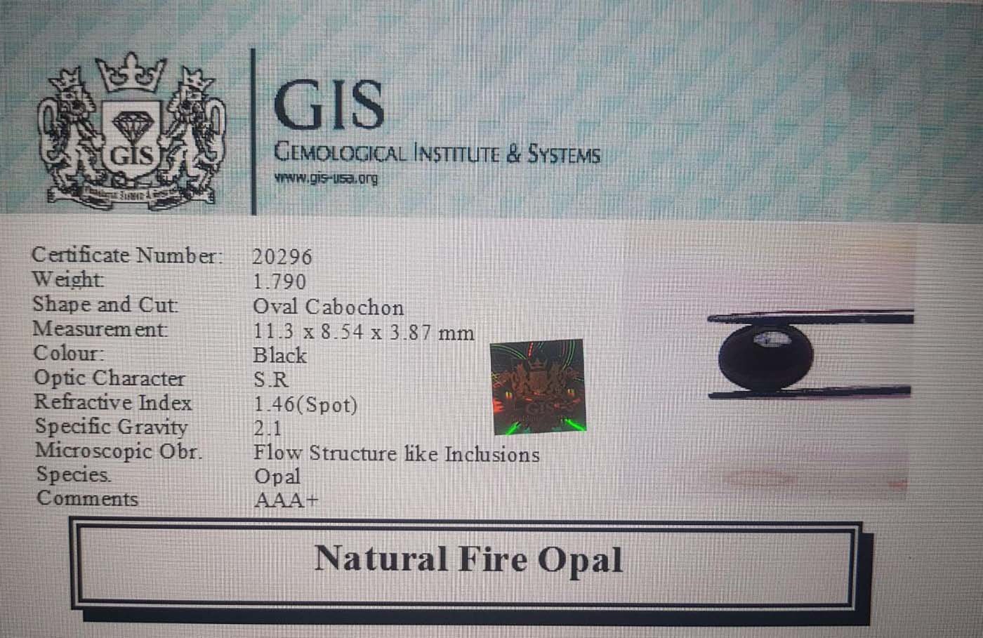 OPL4426 4 Fire Opal 1.79 Ct.