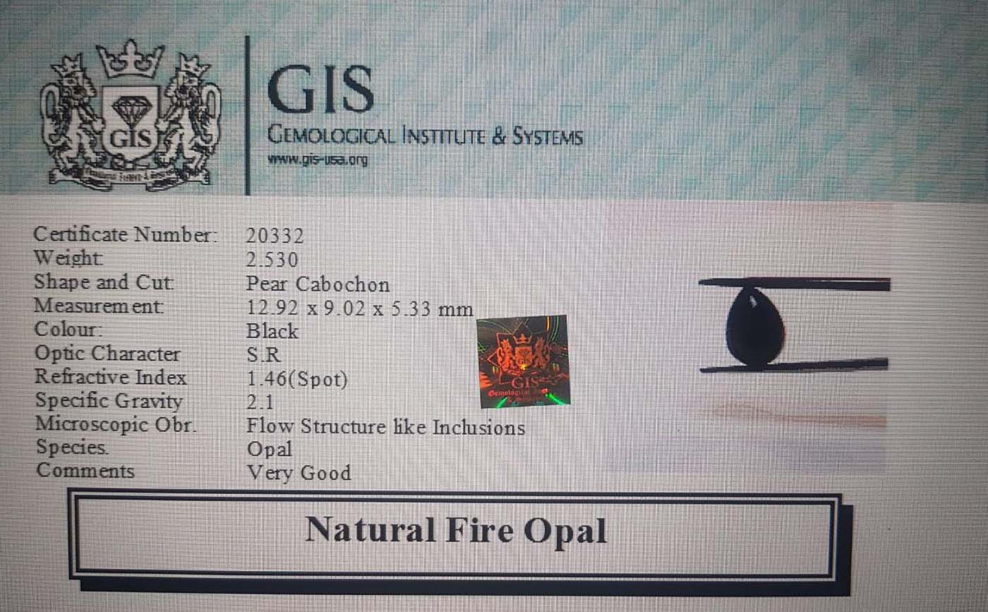 Fire Opal 2.53 Ct.