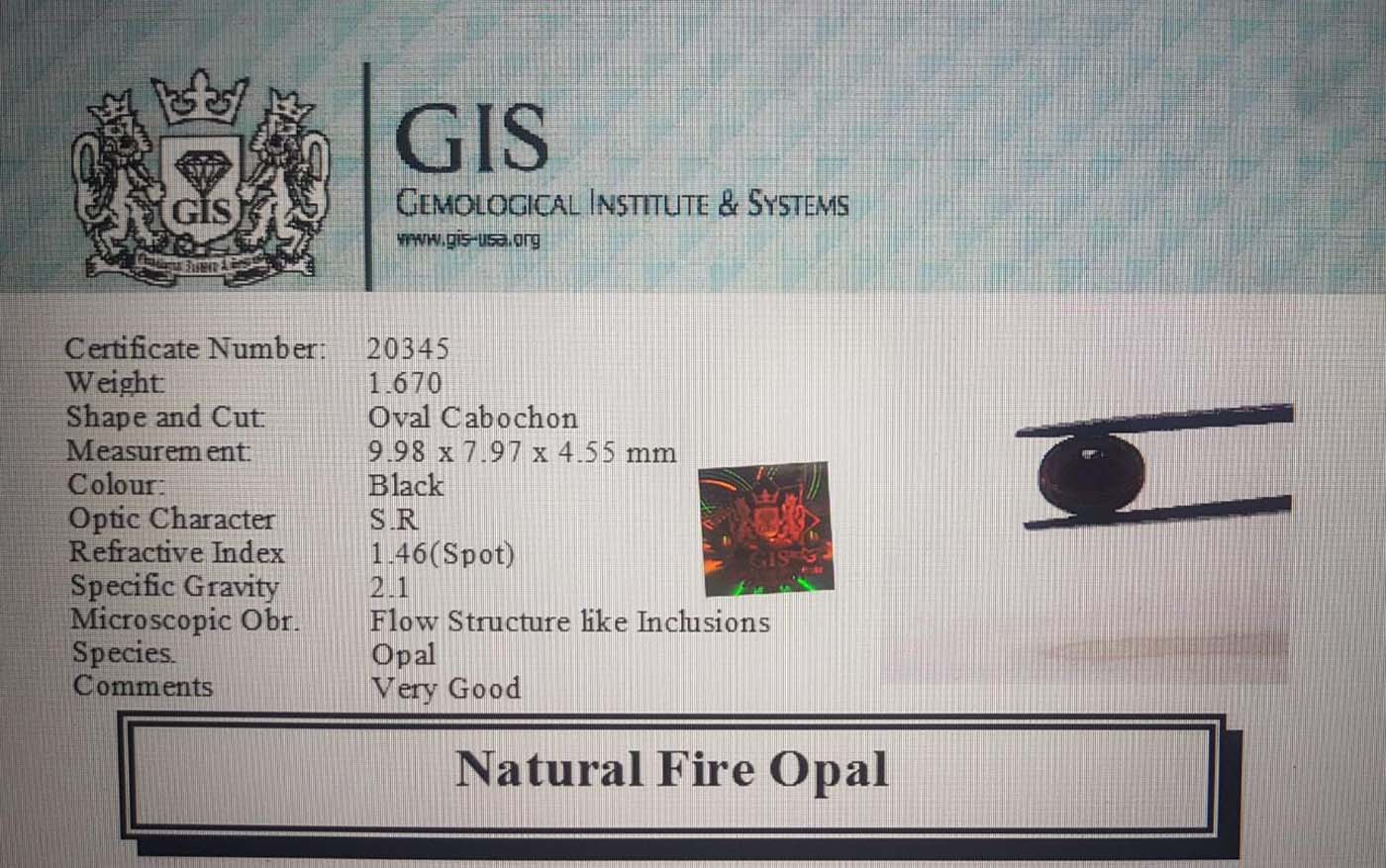 Fire Opal 1.67 Ct.