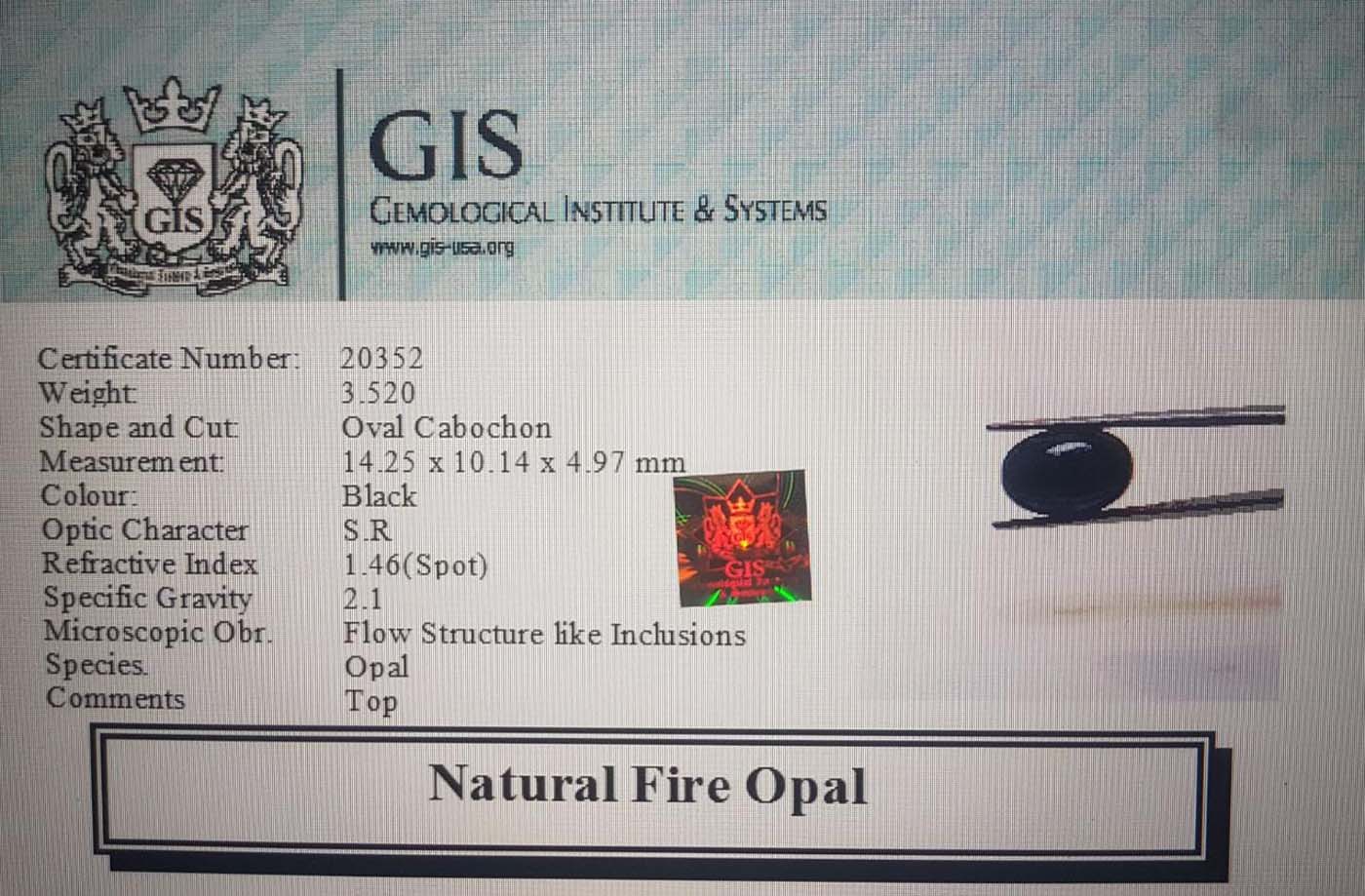 Fire Opal 3.52 Ct.