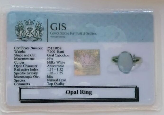 OPLR007 FX rotated Natural Opal Ring (7+ Ratti)