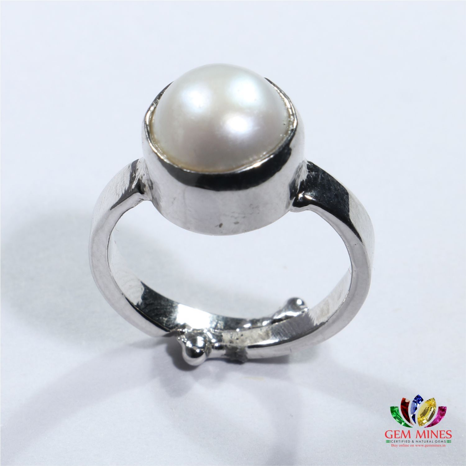 Organic White Pearl silver Ring For Women, 925 Sterling Silv - Inspire  Uplift