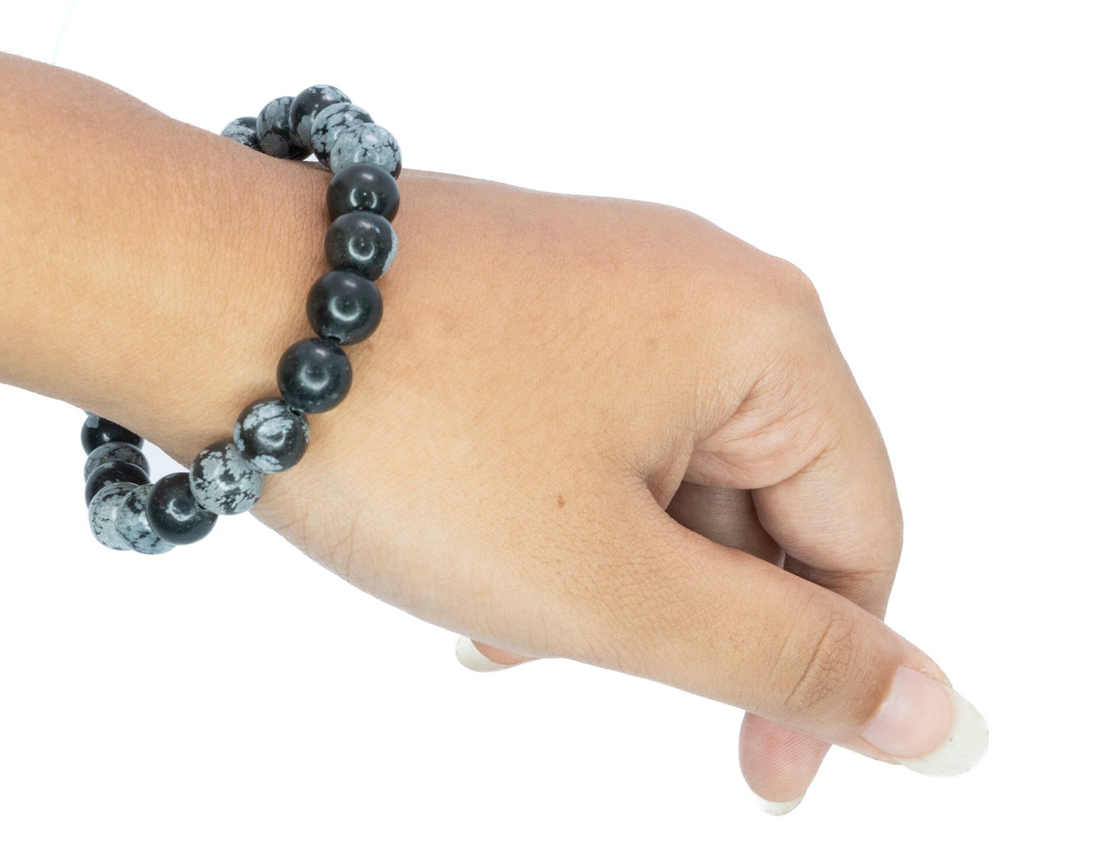 Snowflake obsidian3 scaled Snowflake Obsidian Bracelet