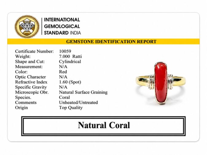 Coral Ring Rs. 3490/- (Moonga 7+ Ratti)