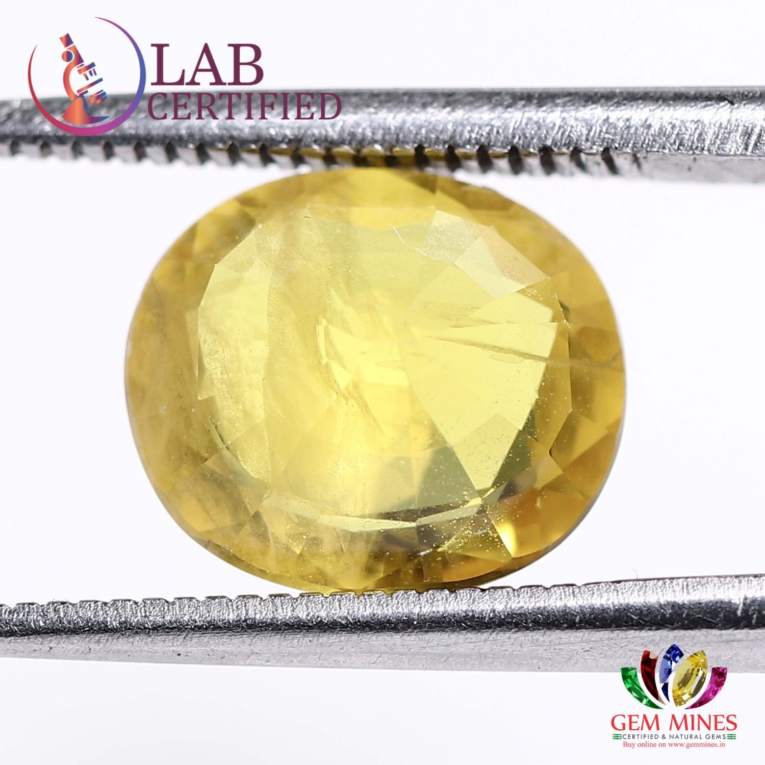 YSP1297 2 Yellow Sapphire 3.74 Ct.