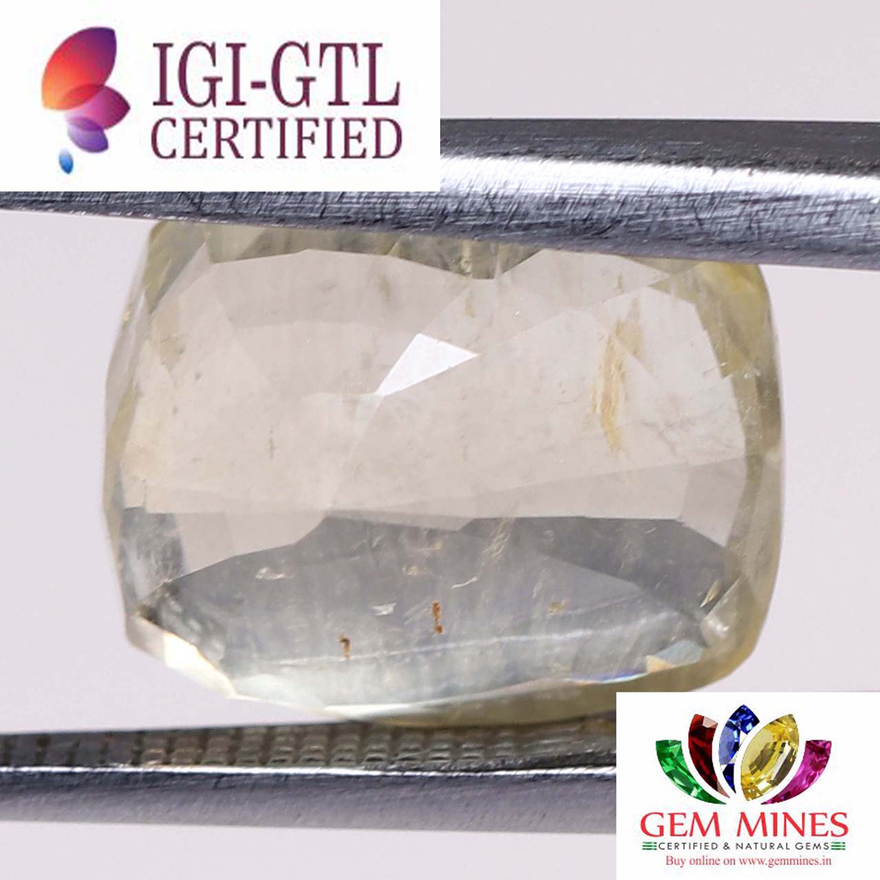 YSP7802 2 Yellow Sapphire 6.12 Ct.