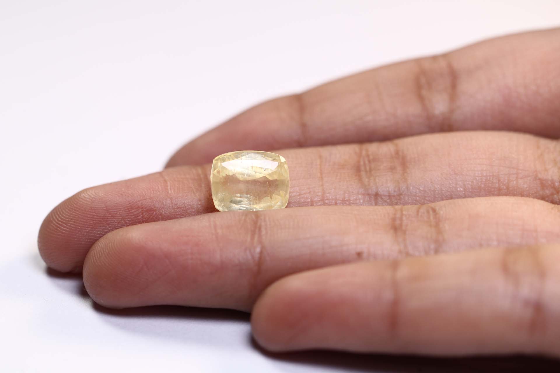 YSP7802 3 Yellow Sapphire 6.12 Ct.