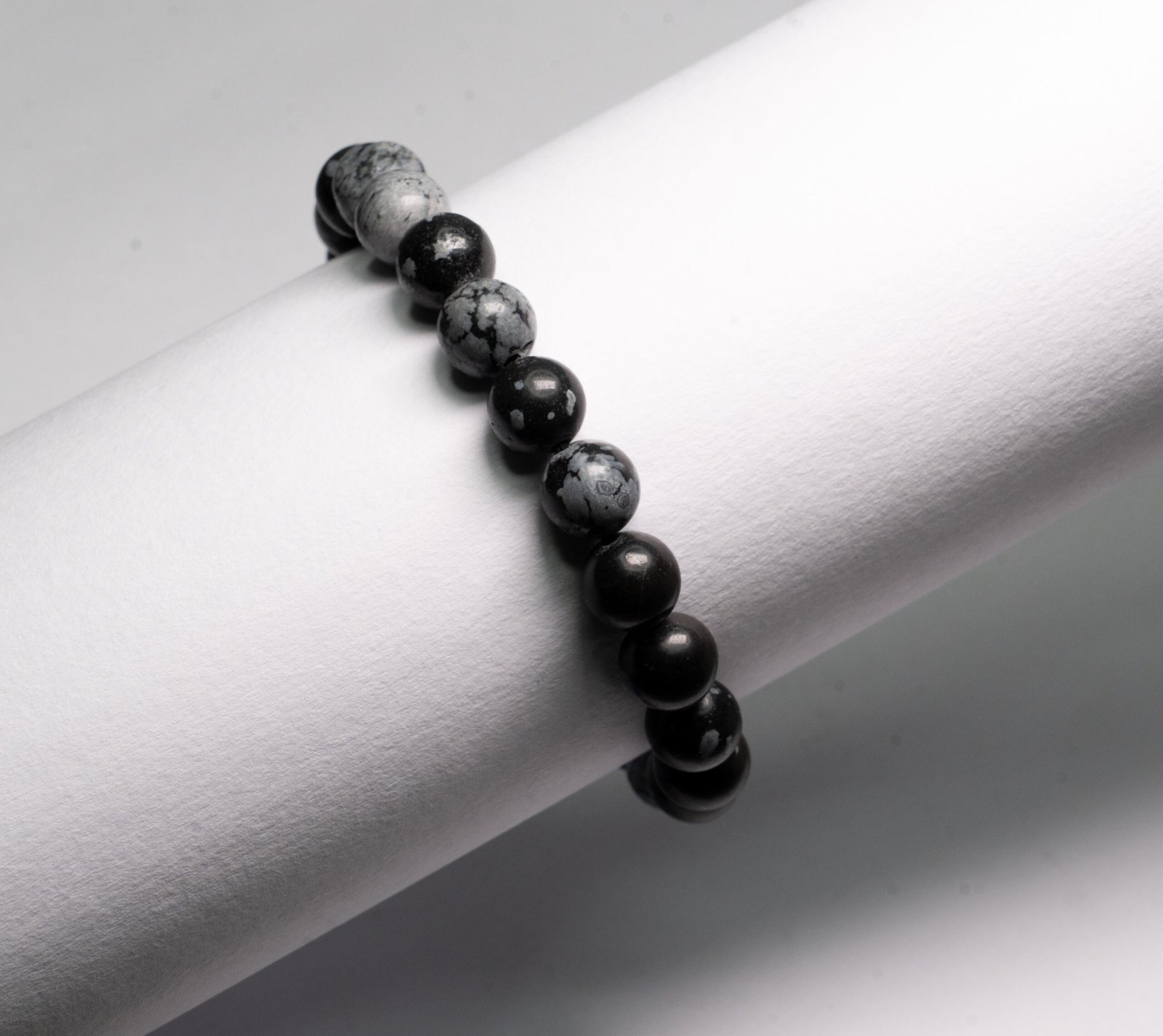 snow flake obsidian 1 scaled Snowflake Obsidian Bracelet