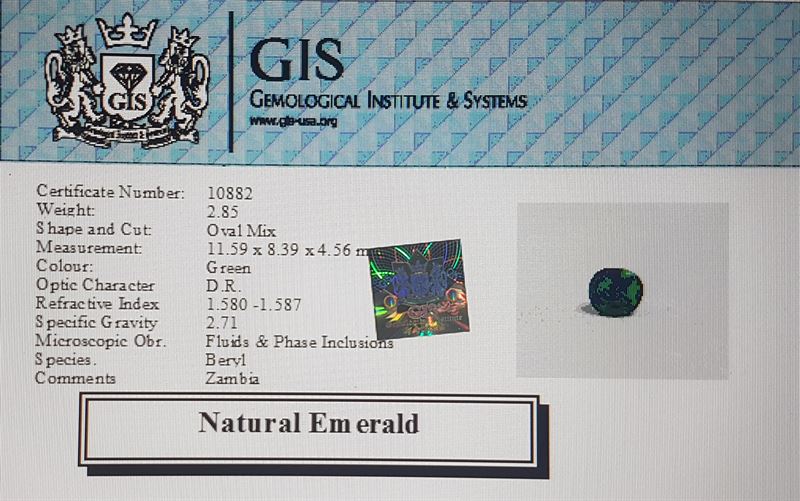 EMR6958 4 Emerald 2.85 Ct.