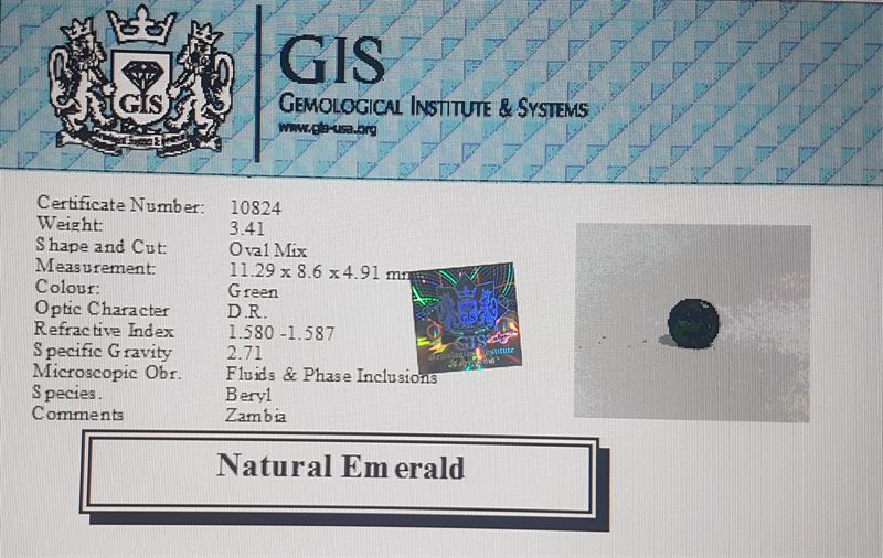 EMR6971 4 Emerald 3.41 Ct.