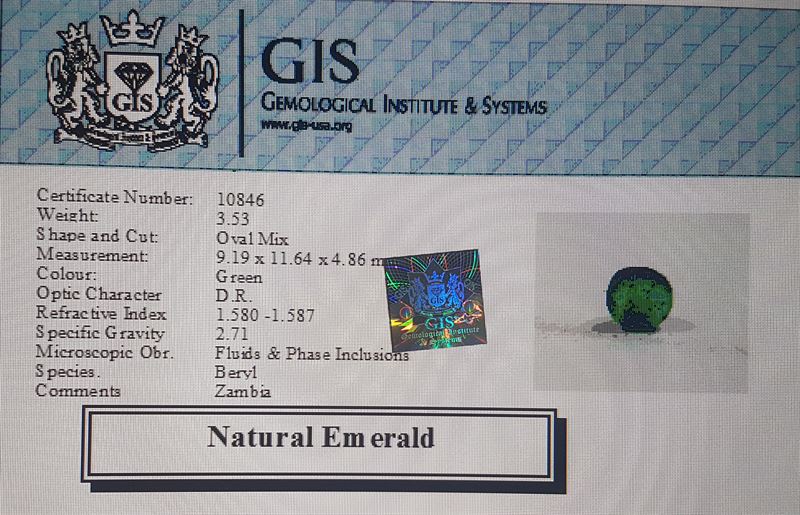 EMR6978 4 Emerald 3.53 Ct.