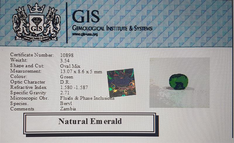 EMR6979 4 Emerald 3.54 Ct.
