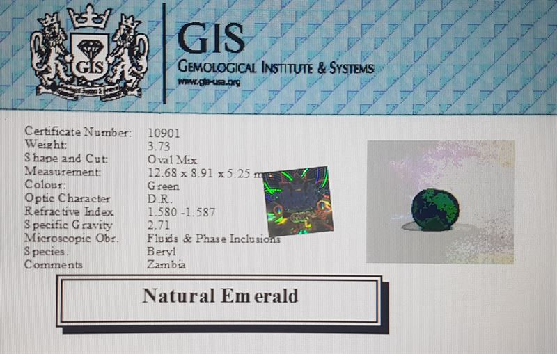 EMR6982 4 Emerald 3.73 Ct.