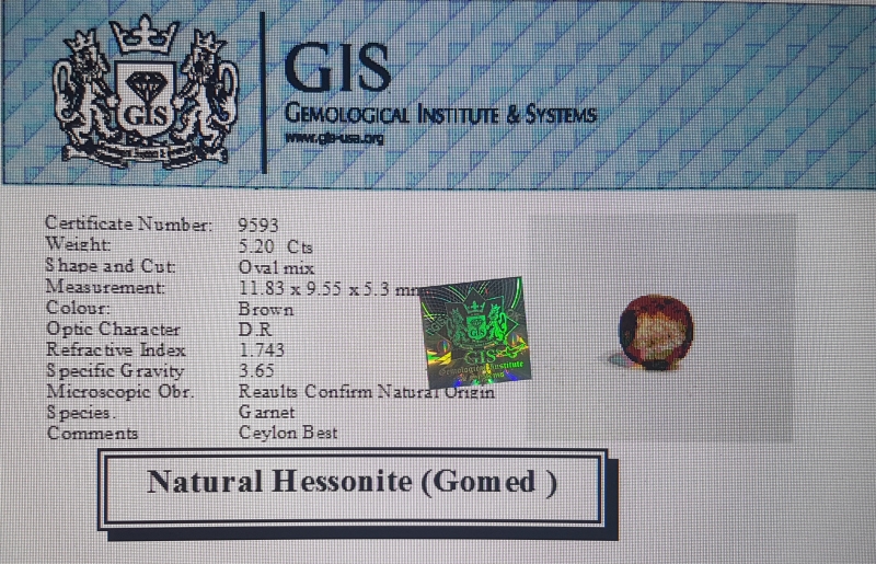 Hessonite 5.2 Ct.