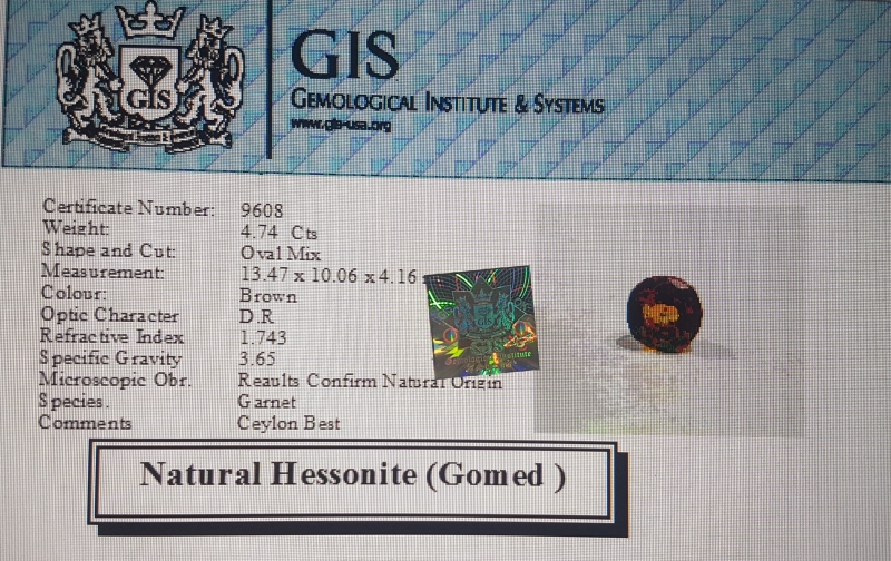 Hessonite 4.74 Ct.