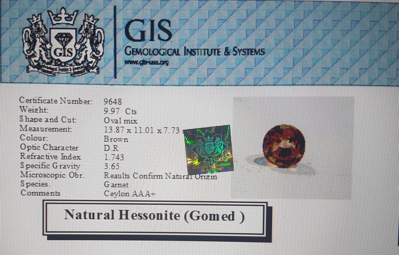 Hessonite 9.97 Ct.