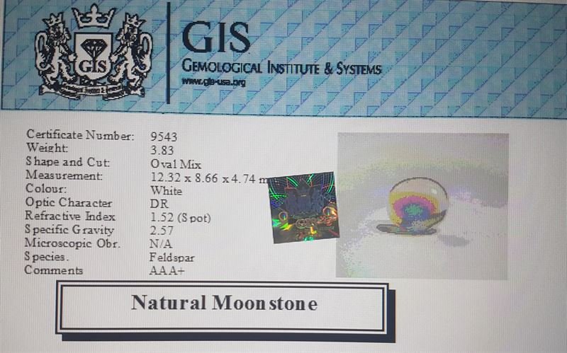 NMS554 4 Moonstone 3.83 Ct.