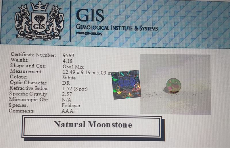 NMS580 4 Moonstone 4.18 Ct.