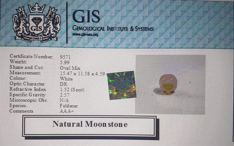NMS582 4 Moonstone 5.99 Ct.