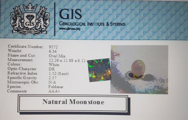 NMS583 4 Moonstone 6.34 Ct.