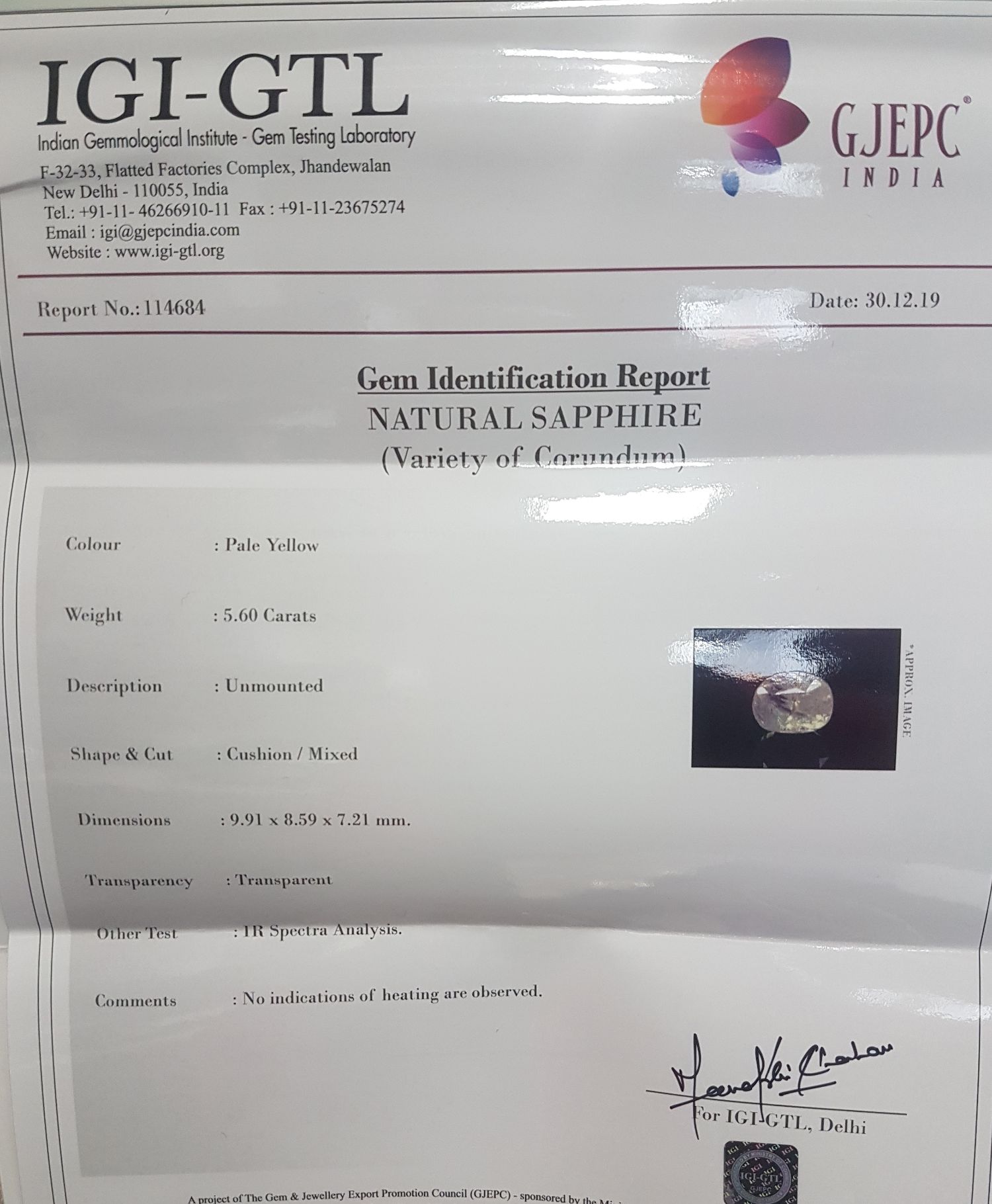 NSP567 4 1 1 Sapphire 5.6 Ct.