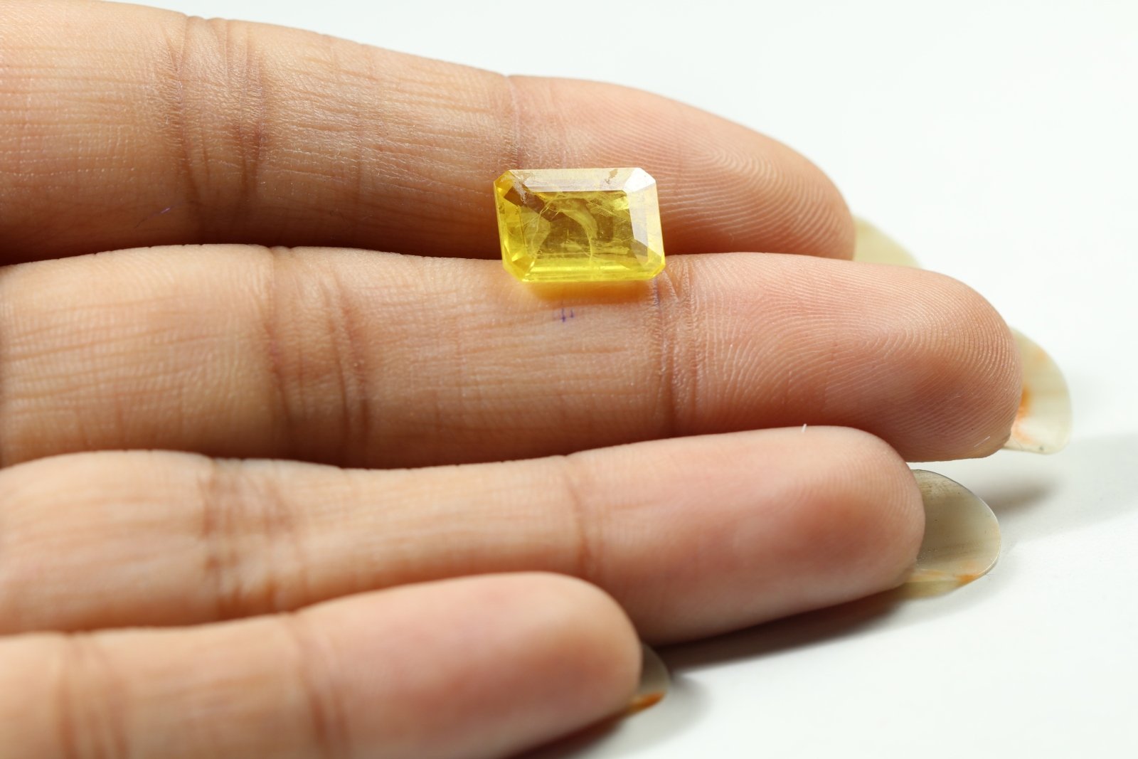 YSP5093 3 Yellow Sapphire 3.39 Ct.