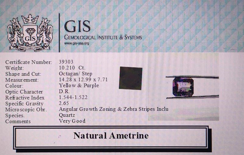 AMT18 4 Ametrine 10.21 Ct.
