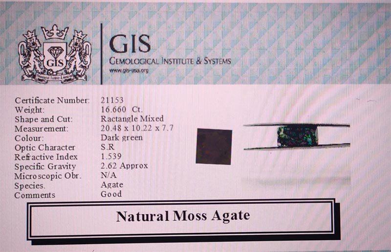 NSA12 4 Moss Agate 16.66 Ct.
