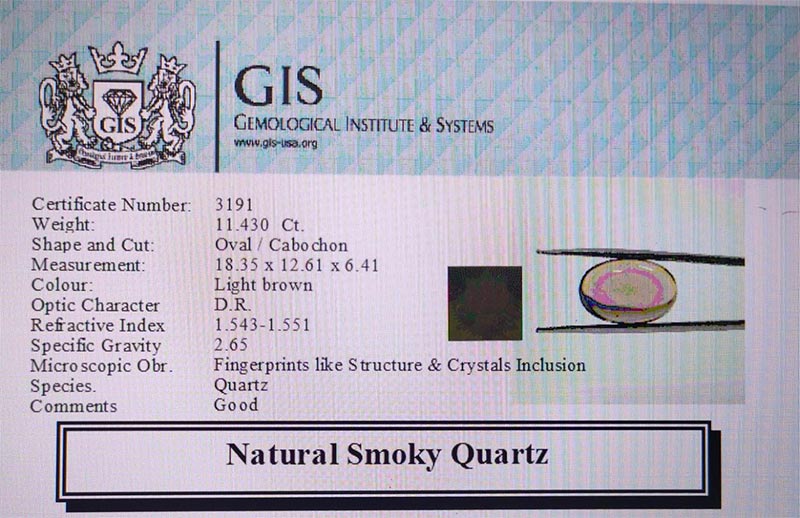 Smoky Quartz 11.43 Ct.